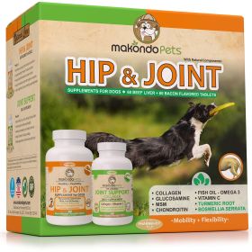 Hip and Joint Supplement for Dogs with Chondroitin Collagen for Dogs Turmeric Boswellia Dog Glucosamine for Dogs & MSM Dog Arthritis Supplement E