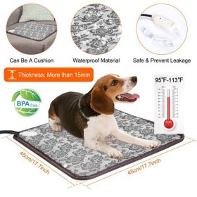 Pet Heating Pad Dog Cat Electric Heating Mat Waterproof Adjustable Warming Blanket with Chew Resistant Steel Cord Case