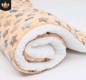 Cute Cat Blankets Dog Pet Mat (Option: Beige starry sky-XL100x75)