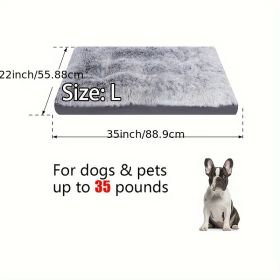 Luxury Pet Dog Bed Long Plush Cozy Warm Sleeping Beds For Small Large Dogs Washable Anti-Slip Kennel House Mats Pets Supplies (Option: L)