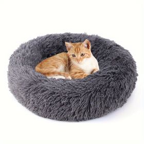 Non-Slip Dog Or Cat Beds Multiple Sizes, Calming Pet Beds For Indoor Cat Kennel Bed Pet Sofa, Round Cushion Cuddler Puppy Sofa, Machine Washable (Option: 40cm)