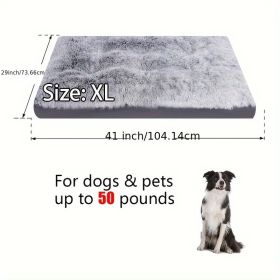 Luxury Pet Dog Bed Long Plush Cozy Warm Sleeping Beds For Small Large Dogs Washable Anti-Slip Kennel House Mats Pets Supplies (Option: XL)