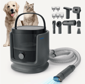 N3 9-in-1 Pet Grooming Vacuum (Color: Grey)